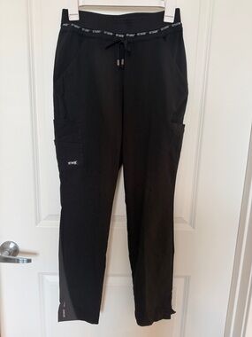Grey's Anatomy Black Boot-Cut Scrub Pants with Drawstring Waist